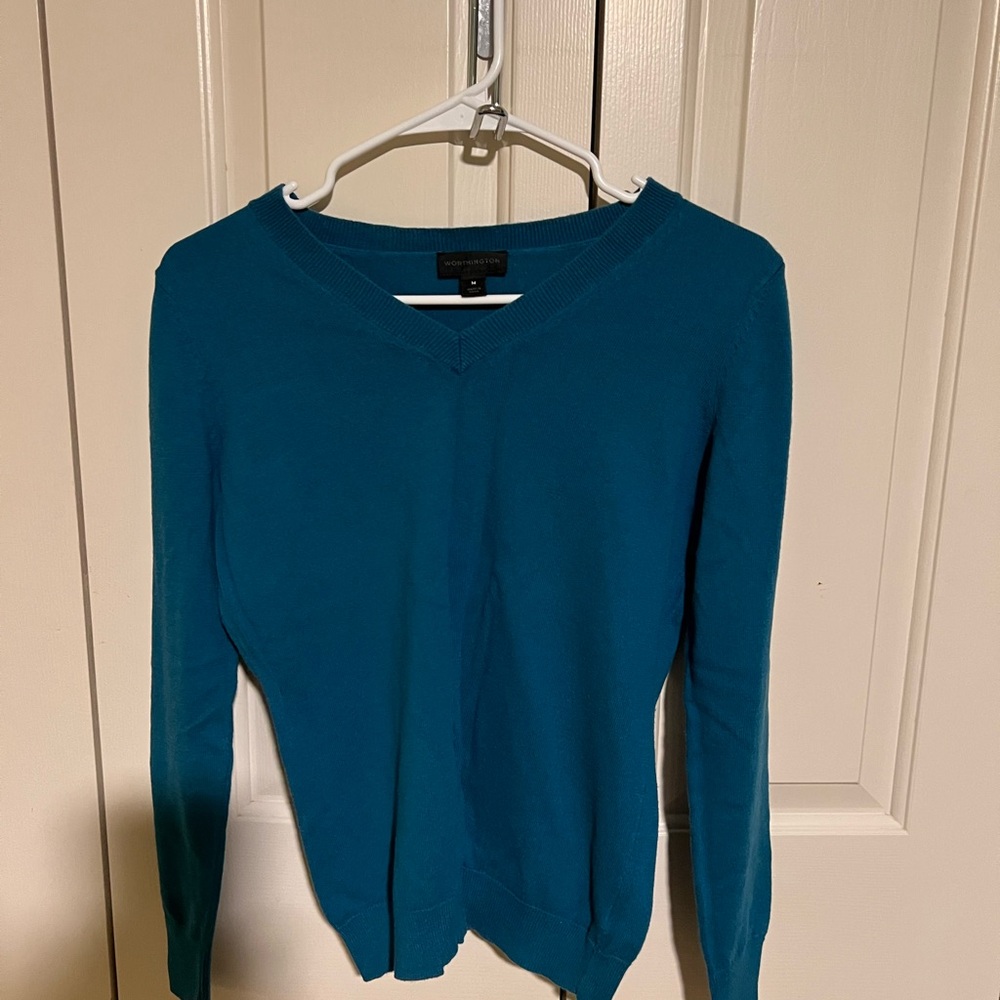 Worthington Teal Knit Top